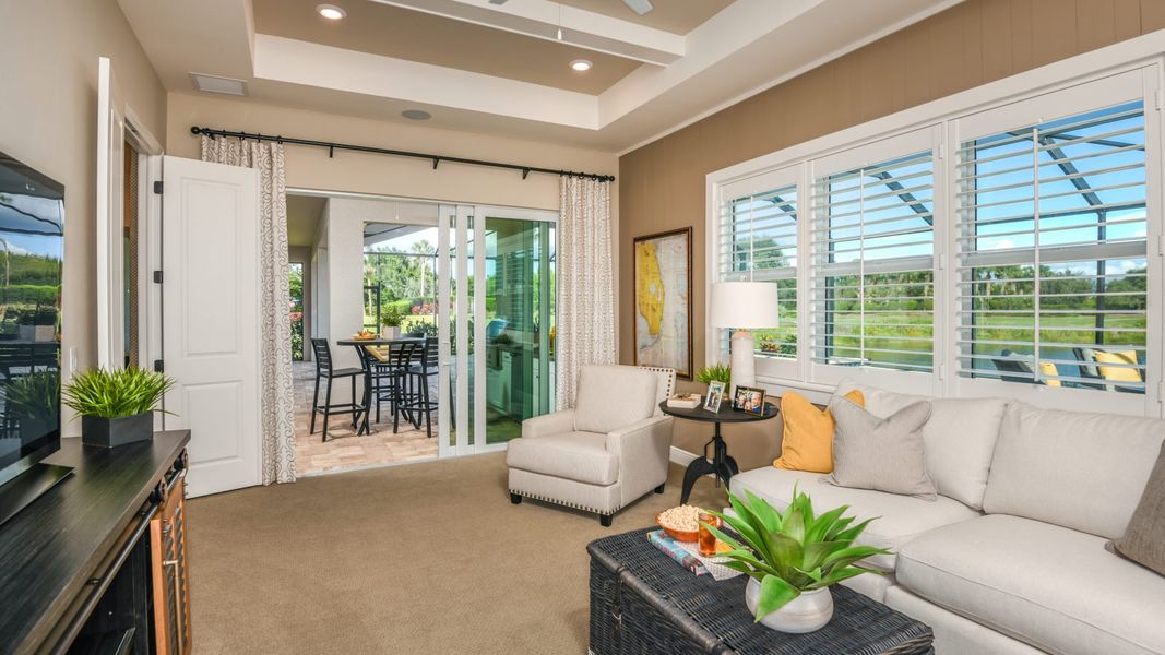 Representative furnished interior of a home built from the Captiva by Neal Communities in Verandah, Fort Myers (Image 13). Representative furnished interior of a home built from the Captiva by Neal Communities in Verandah, Fort Myers (Image 13).