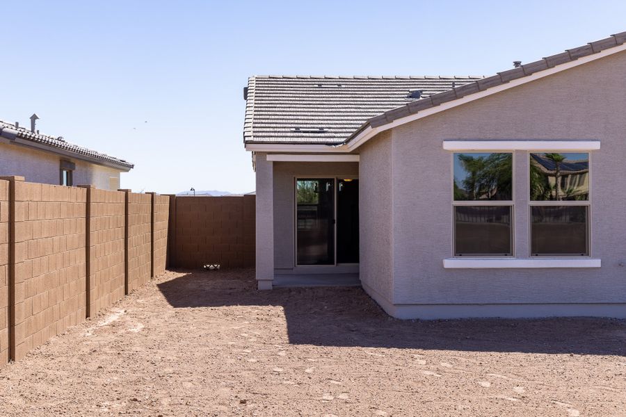 Exterior details and patio area of a home in Rancho Santa Rosa, Maricopa (Image 20).