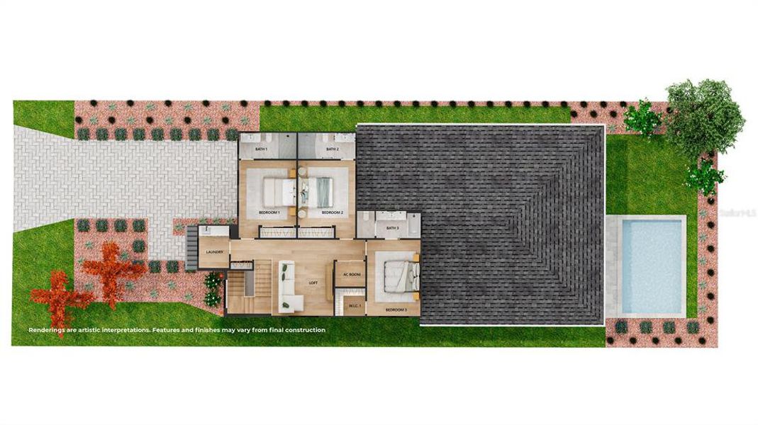 Exterior rendering of this home design in , Orlando, FL (Image 3).