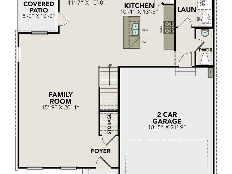 2D floor plan layout of this home in Hannah Heights, Seguin, TX (Image 4).