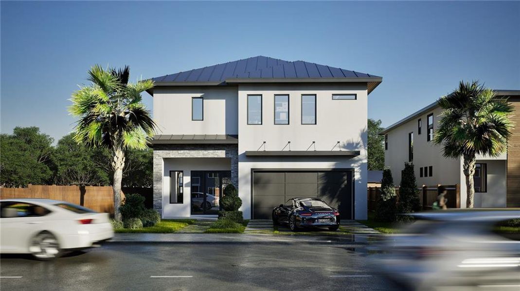 Front exterior of a new home in , Sarasota, FL, highlighting curb appeal (Image 1).