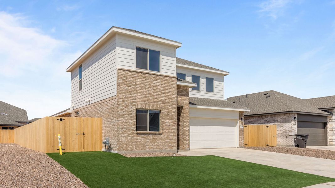 Representative exterior photo of a completed home built from the Southhaven by D.R. Horton in Legacy South, Midland, TX (Image 15).