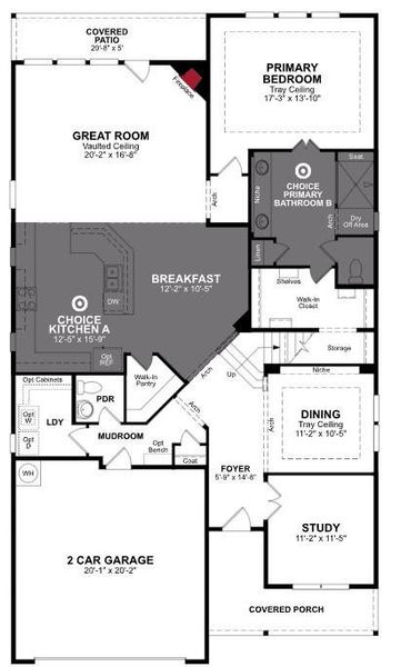 Beazer Homes Enclave at Legacy Hills Blackburn Floorplan.