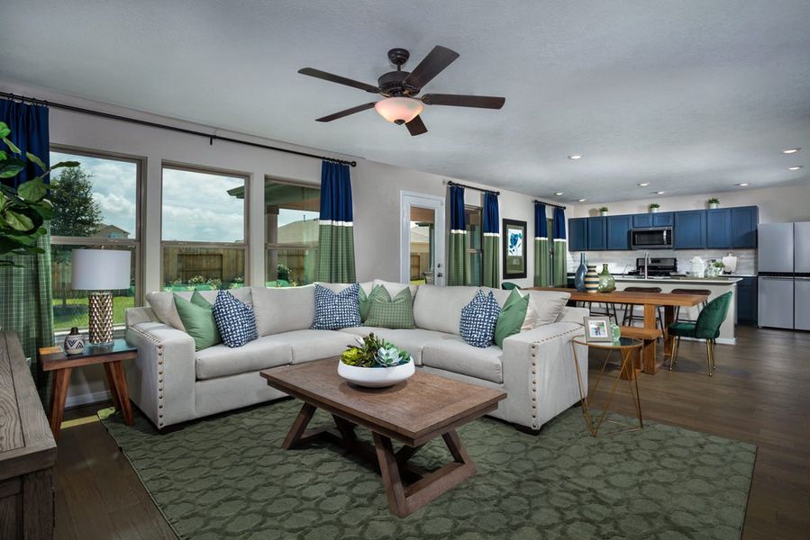 Representative furnished interior of a home built from the 2372 Modeled by KB Home in Olympia Falls, Fresno (Image 2). Representative furnished interior of a home built from the 2372 Modeled by KB Home in Olympia Falls, Fresno (Image 2).