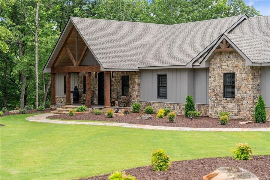Front exterior of a new home in , Cleveland, GA, highlighting curb appeal (Image 28).