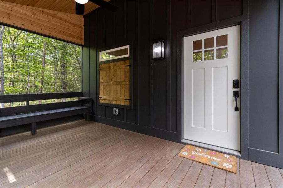 Exterior details and patio area of a home in , Ellijay (Image 25).