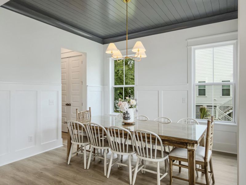 Furnished interior view inside a new home in Overlook at Copahee Sound, Awendaw (Image 10).
