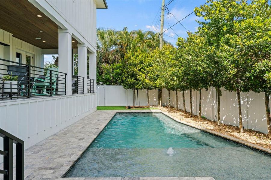 Exterior details and patio area of a home in , Tampa (Image 34).