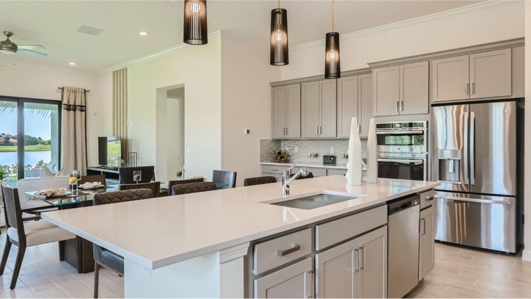 Furnished interior view inside a new home in Tesoro Club, Port St. Lucie (Image 10).
