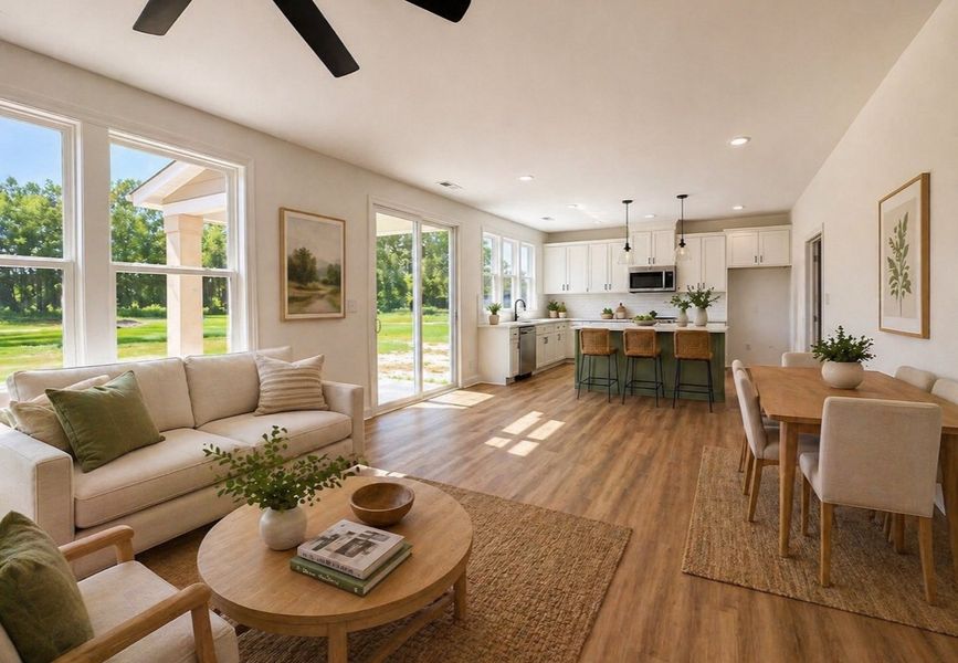 Furnished interior view inside a new home in Dixon Grove, Grimesland (Image 7).