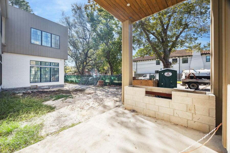 In-progress construction of a new home in , West University Place, TX (Image 6).