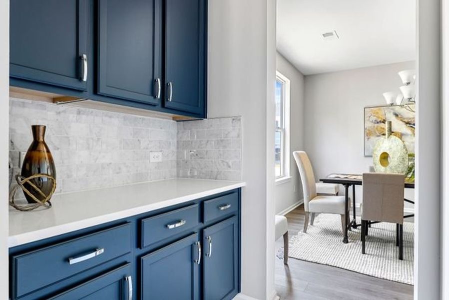 Representative furnished interior of a home built from the Winslow P by True Homes in Homecoming, Ravenel (Image 6).
