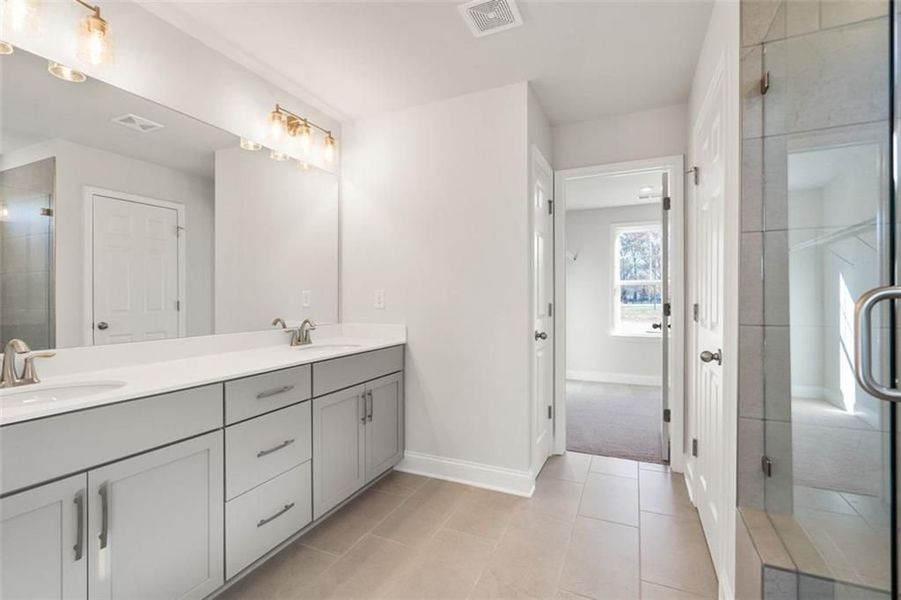 Furnished interior view inside a new home in Wehunt Meadows, Hoschton (Image 53).