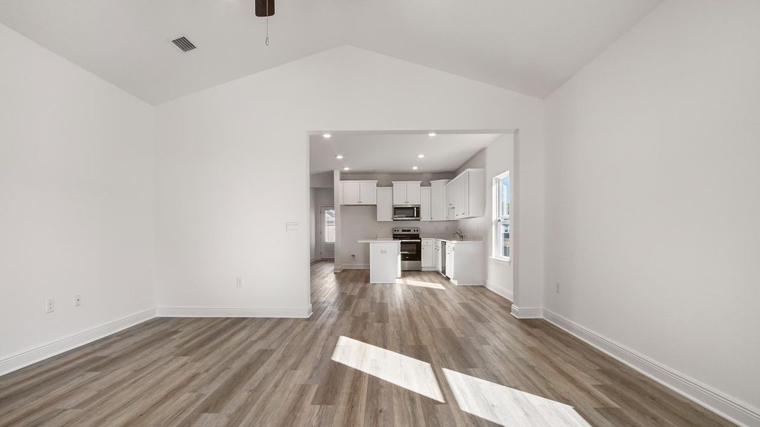 Representative unfurnished interior of a home built from the Oakley by D.R. Horton in Holley Grove at Peach Creek, Santa Rosa Beach (Image 20). Representative unfurnished interior of a home built from the Oakley by D.R. Horton in Holley Grove at Peach Creek, Santa Rosa Beach (Image 20).