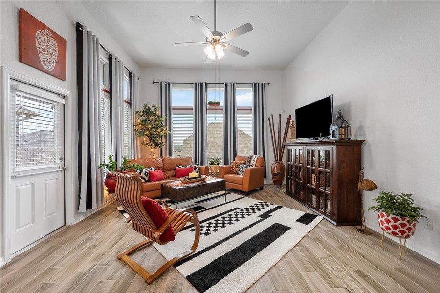 Furnished interior view inside a new home in , Buda (Image 8). Furnished interior view inside a new home in , Buda (Image 8).