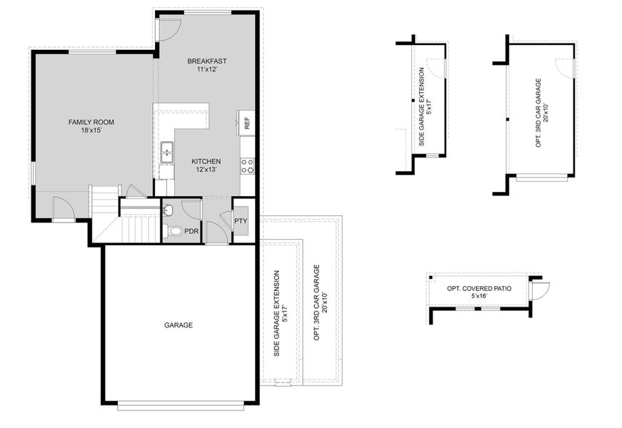 2D floor plan layout of this home in Bammel Oaks, Houston, TX (Image 2).