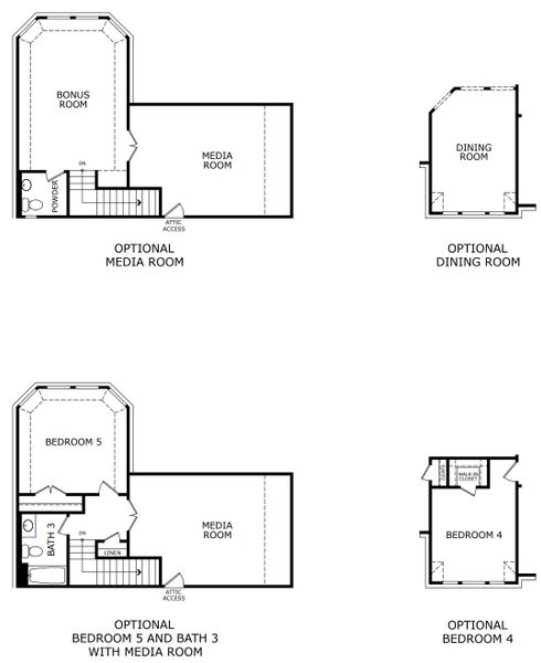 2D floor plan layout for the Concept 2379 by Landsea Homes in Abe's Landing, Granbury, TX (Image 4).