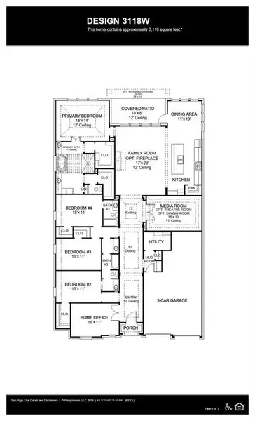 2D floor plan layout of this home in Mantua, Van Alstyne, TX (Image 2).
