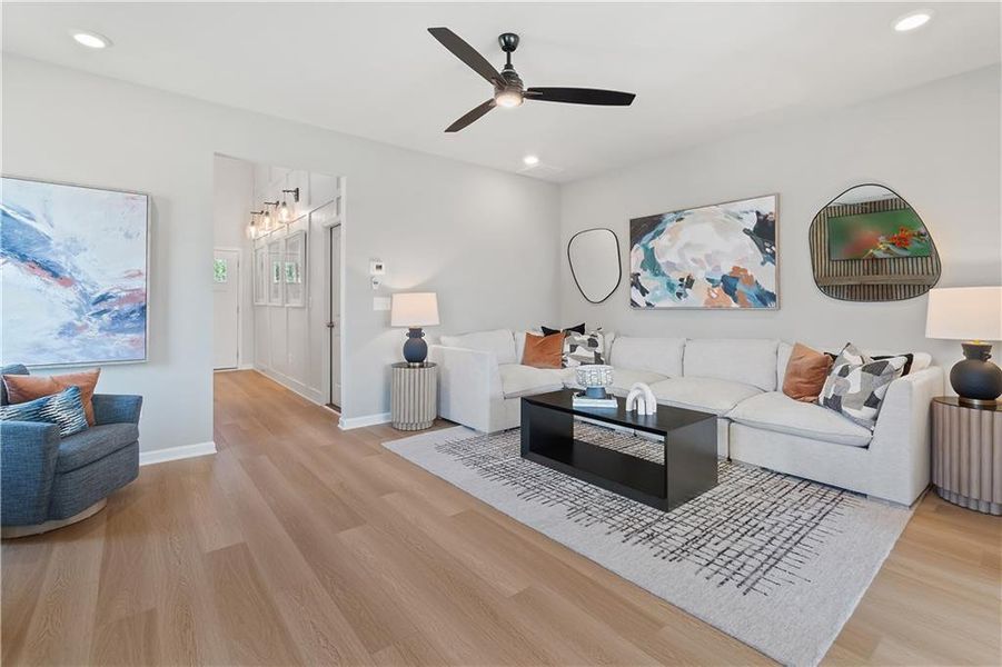 Furnished interior view inside a new home in Enclave at Evergreen, Fairburn (Image 10).