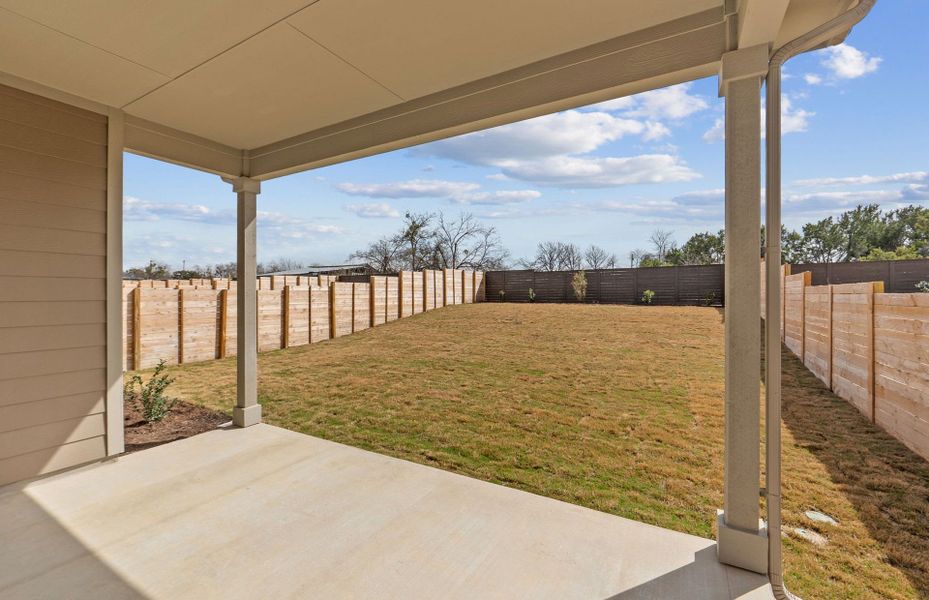 Exterior details and patio area of a home in Horizon Lake, Leander (Image 3). Exterior details and patio area of a home in Horizon Lake, Leander (Image 3).