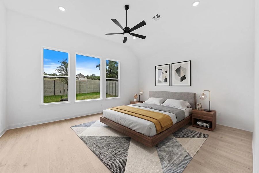 Furnished interior view inside a new home in Wolf Ranch West Bend - 70', Georgetown (Image 3).