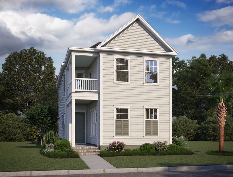 Representative exterior photo of a completed home built from the Azalea by Ashton Woods in Midtown at Nexton, Summerville, SC (Image 21).