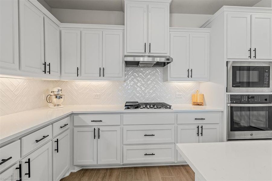 Shaker cabinets and ss appliances