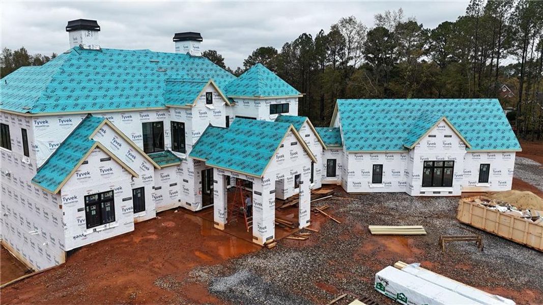 In-progress construction of a new home in , Milton, GA (Image 16).