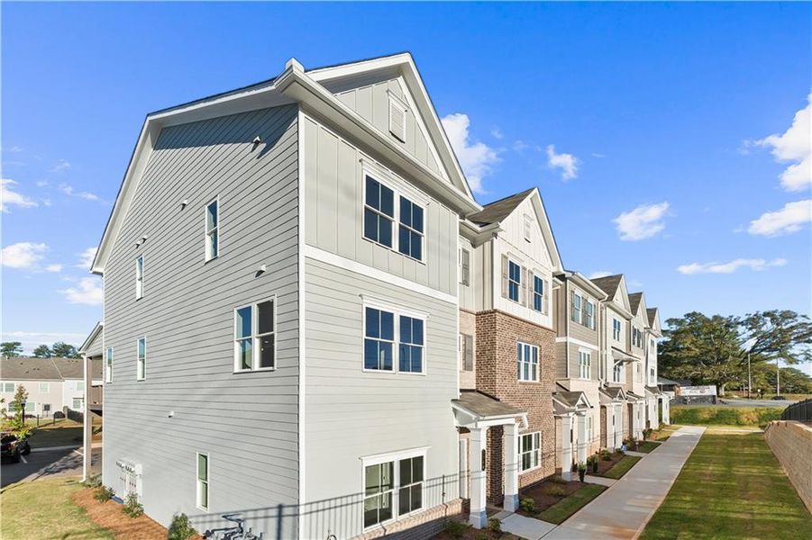 Exterior details and patio area of a home in East Park Village, Kennesaw (Image 24). Exterior details and patio area of a home in East Park Village, Kennesaw (Image 24).