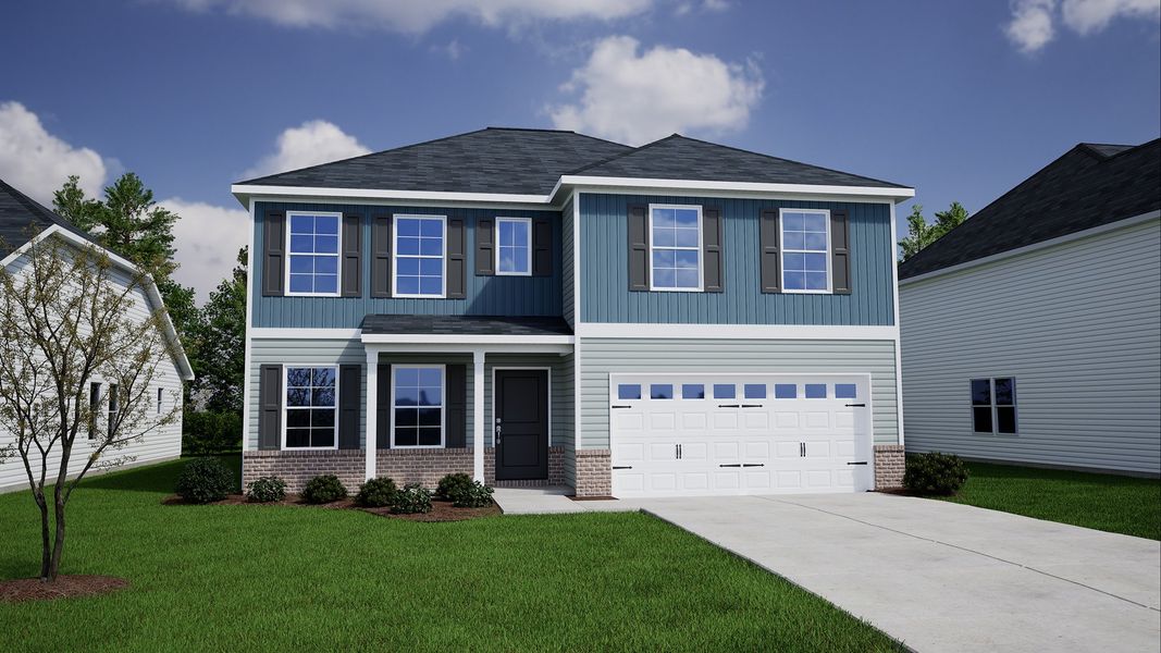 Representative exterior photo of a completed home built from the Wilkinson - Genesis Value Collection by Mungo Homes in Stapleton, Clemmons, NC (Image 25).