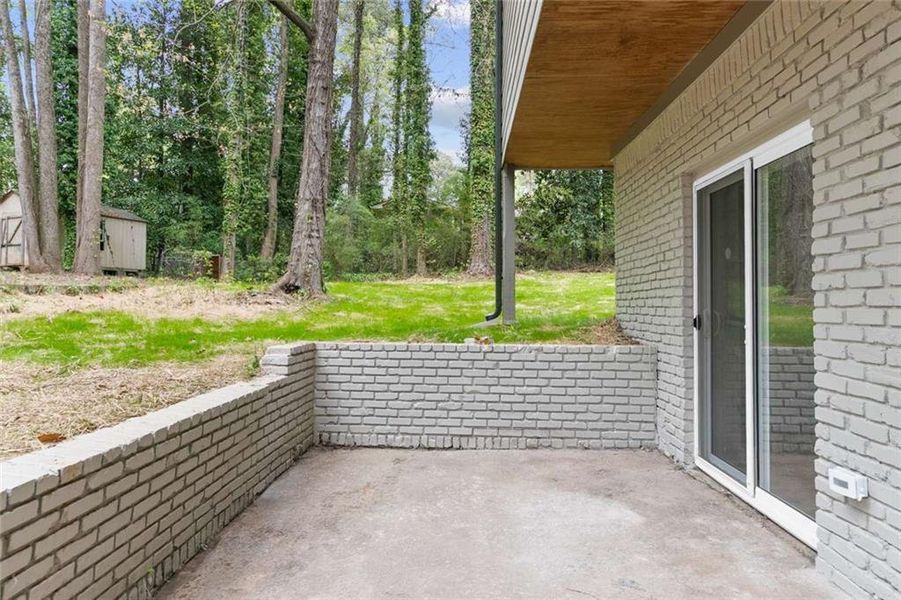 Exterior details and patio area of a home in , Atlanta (Image 29).