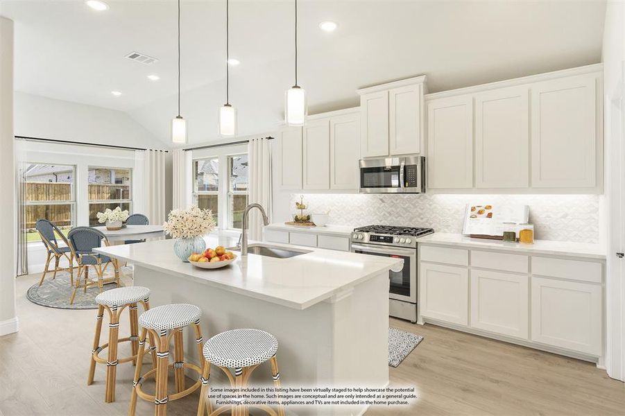 Furnished interior view inside a new home in Woodstone, Providence Village (Image 8). Furnished interior view inside a new home in Woodstone, Providence Village (Image 8).