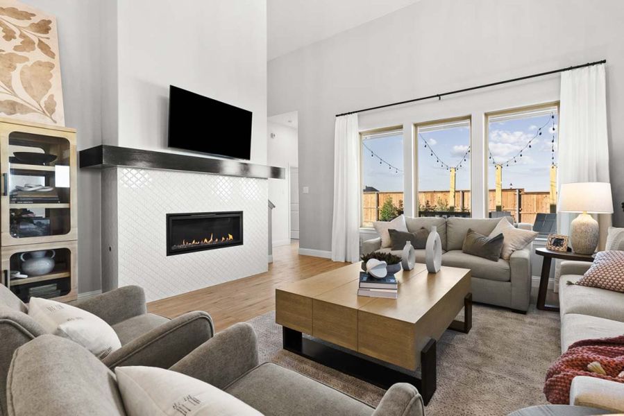 Furnished interior view inside a new home in Creekview Meadows, Pilot Point (Image 9).