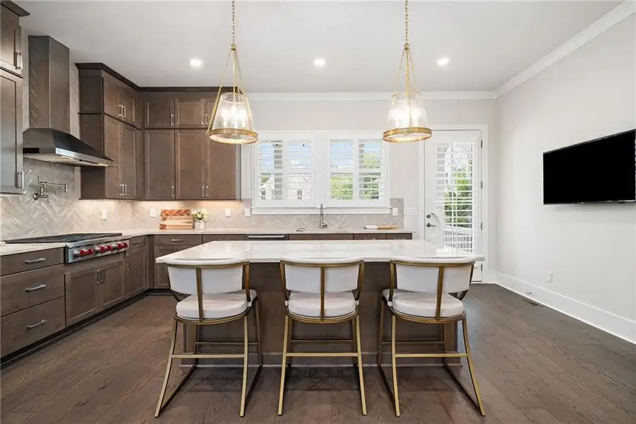 Furnished interior view inside a new home in Manning on the Square, Alpharetta (Image 24).