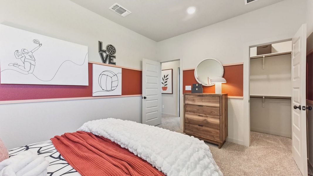Representative furnished interior of a home built from the Peyton by Chesmar Homes in The Grove at Blackhawk, Pflugerville (Image 43).