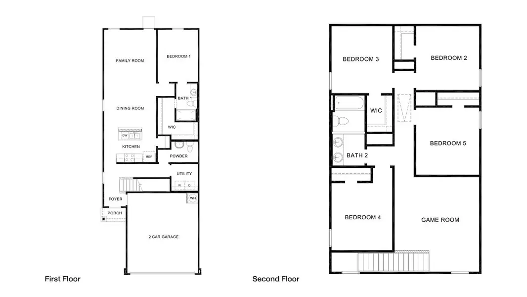 2D floor plan layout of this home in Blue Ridge Ranch, San Antonio, TX (Image 4).