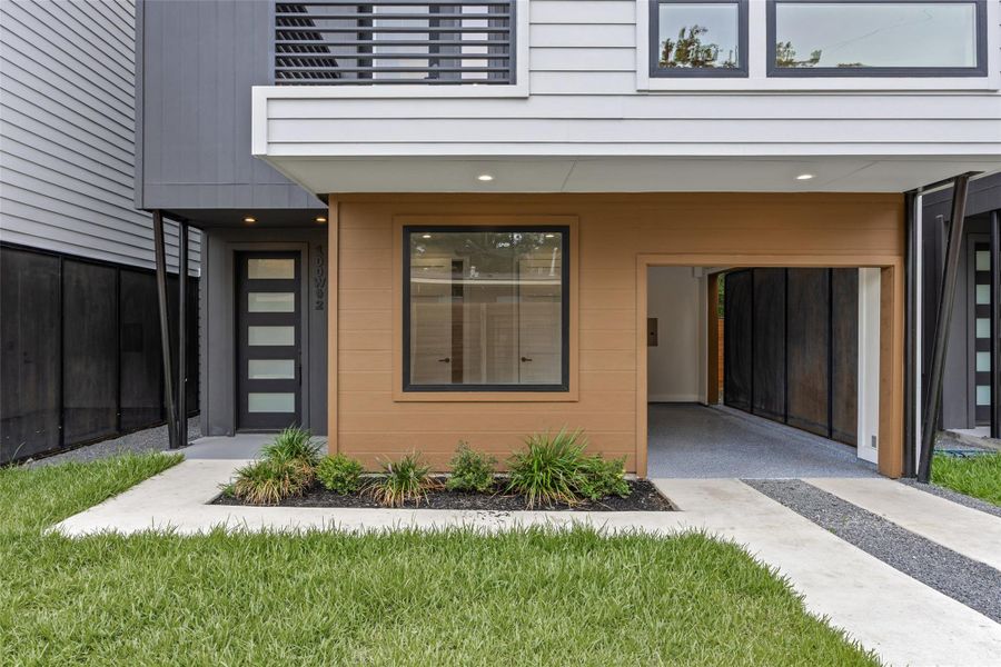 Exterior details and patio area of a home in , Austin (Image 2). Exterior details and patio area of a home in , Austin (Image 2).