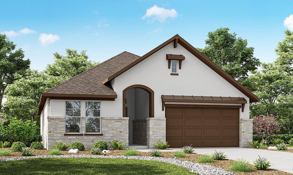 Representative exterior photo of a completed home built from the Yellowstar by Caldwell Homes in Chambers Creek, Willis, TX (Image 17). Representative exterior photo of a completed home built from the Yellowstar by Caldwell Homes in Chambers Creek, Willis, TX (Image 17).