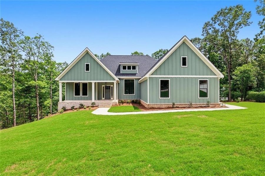 Front exterior of a new home in , Clarkesville, GA, highlighting curb appeal (Image 29).