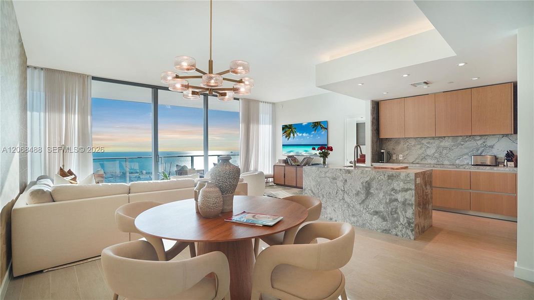 Furnished interior view inside a new home in , Miami Beach (Image 37). Furnished interior view inside a new home in , Miami Beach (Image 37).