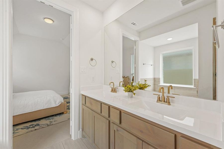 Furnished interior view inside a new home in Pecan Square, Northlake (Image 14). Furnished interior view inside a new home in Pecan Square, Northlake (Image 14).