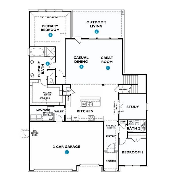 2D floor plan layout for the 5049 by Shea Homes in The Grand Prairie 60', Hockley, TX (Image 3). 2D floor plan layout for the 5049 by Shea Homes in The Grand Prairie 60', Hockley, TX (Image 3).