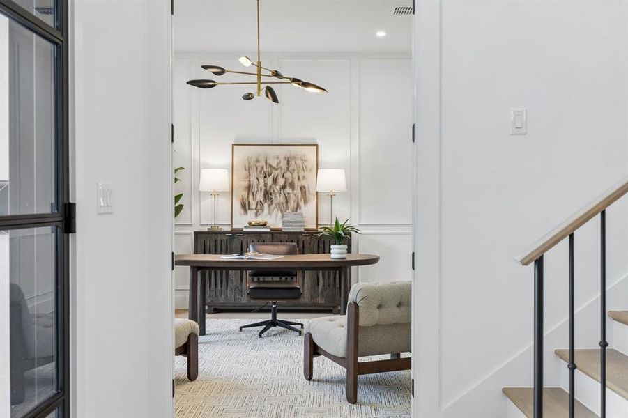 Furnished interior view inside a new home in , Dallas (Image 30).