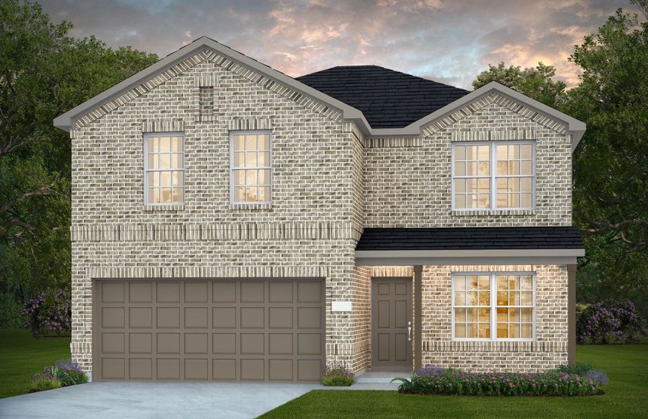 Representative exterior photo of a completed home built from the Enloe by Centex in Pinara Pines, Conroe, TX (Image 2). Representative exterior photo of a completed home built from the Enloe by Centex in Pinara Pines, Conroe, TX (Image 2).