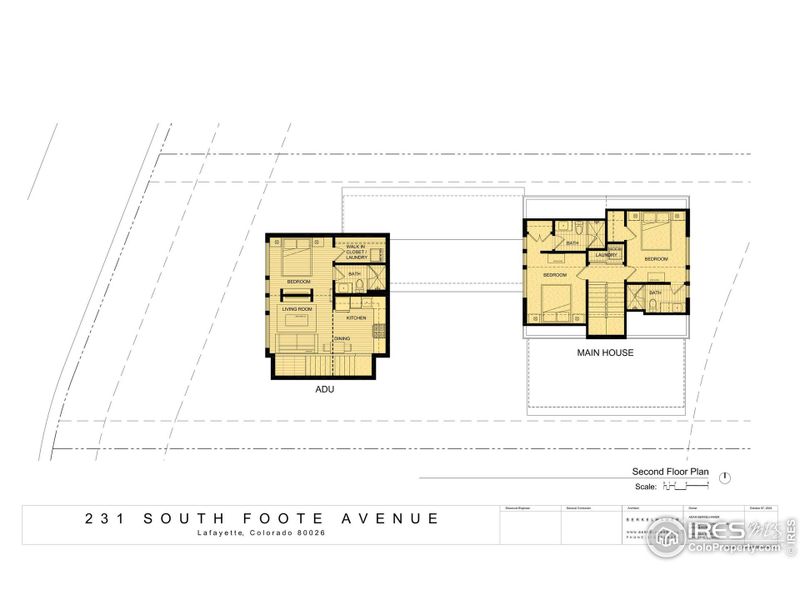 The architect seller has crafted a main level primary suite floorplan with an ADU that can be constructed on the lot. Use this design or bring your own. Upper Level.