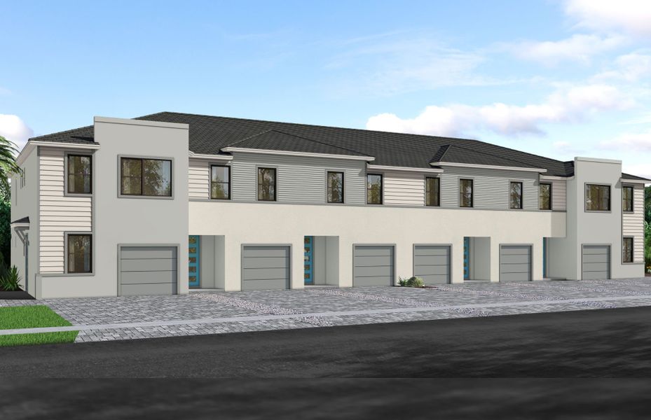 6 Unit Exterior MD1 - Modern Ice Cube