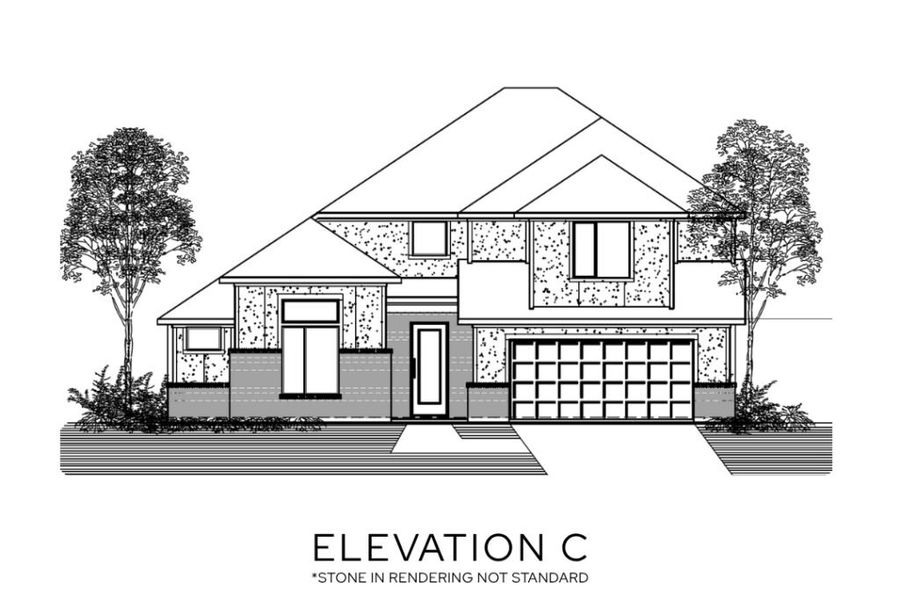 Representative rendering of the exterior for the The Milan by Lillian Custom Homes (Image 27).