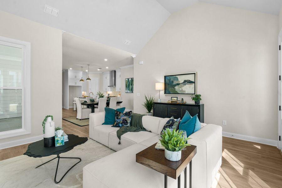 Representative furnished interior of a home built from the The Henley by The Providence Group in Promenade at Sawnee Village, Cumming (Image 7). Representative furnished interior of a home built from the The Henley by The Providence Group in Promenade at Sawnee Village, Cumming (Image 7).