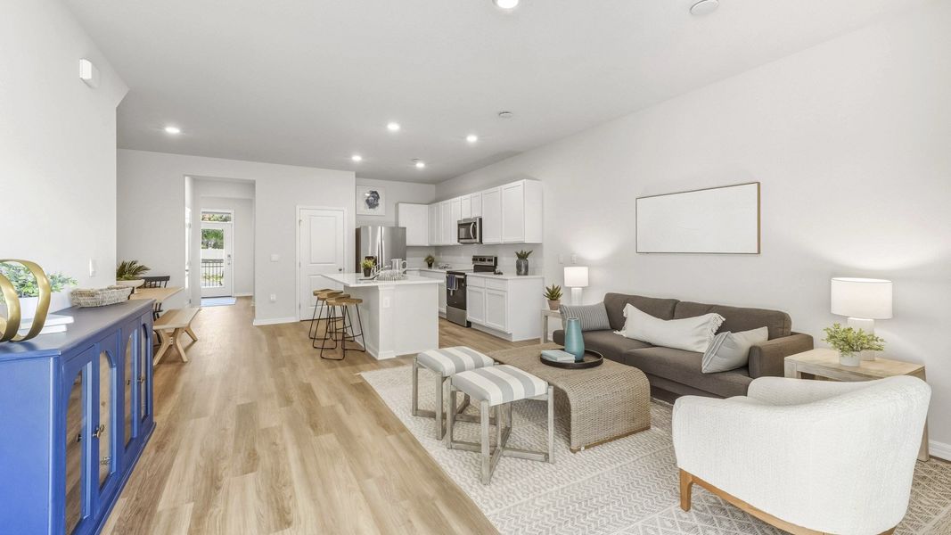 Furnished interior view inside a new home in The Gardens at Bay Street, Sarasota (Image 11).