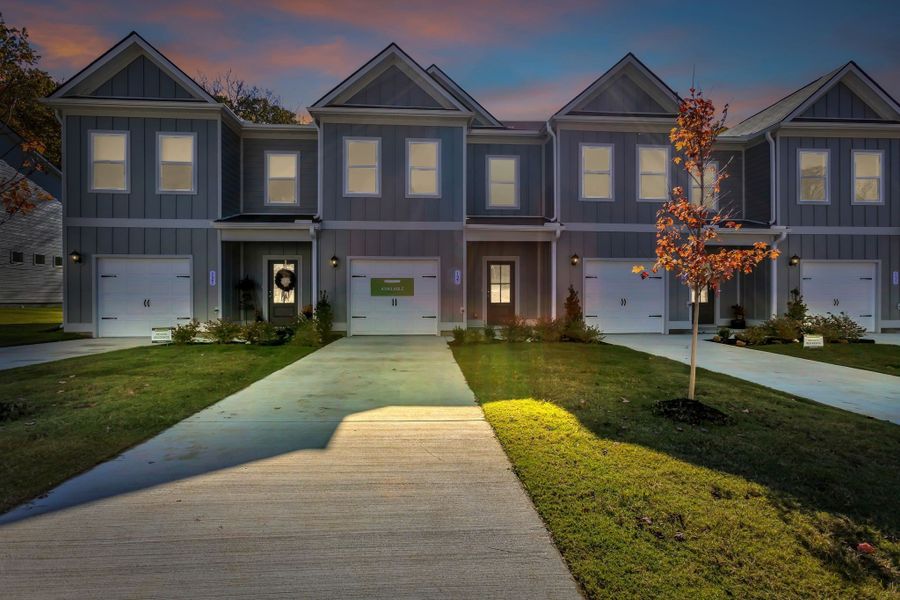 Front exterior of a new home in Ironhorse, Dickson, TN, highlighting curb appeal (Image 2). Front exterior of a new home in Ironhorse, Dickson, TN, highlighting curb appeal (Image 2).
